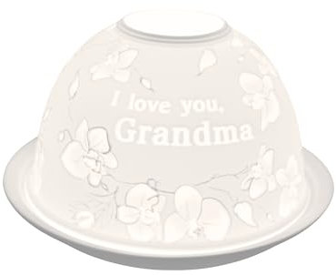 Nordic Lights Teelichthalter, Set aus Lampenschirm und Teller – Oma