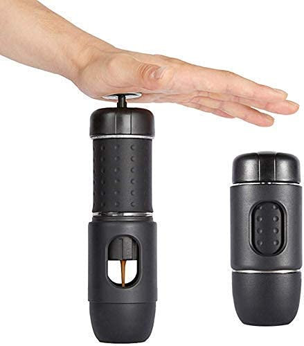 PURRL Cafetera portátil, máquina de café espresso manual plegable compatible con cápsula de café molido para el hogar, oficina, viajes, camping al aire libre little surprise