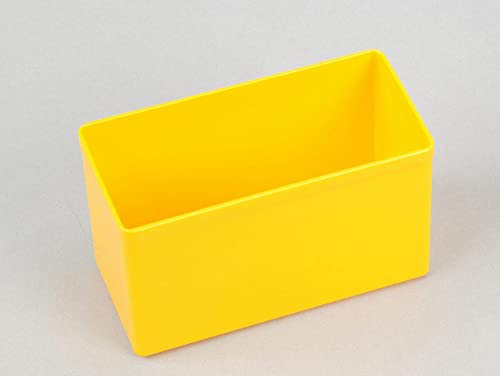 PROREGAL SuperSparSet 5x Sortimentskasten EuroPlus Insert | HxBxT 6,3x5,4x10,8cm | Gelb | Sortimentskasten, Kleinteilemagazin, Sortierbox, Werkzeugkasten