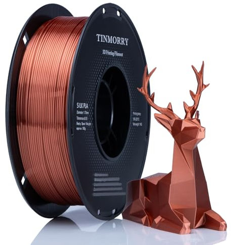 Ultra Silk+ PLA Filament 1.75 mm, TINMORRY 3D Drucker Filament, 1 kg, 1 Spule, Kupfer