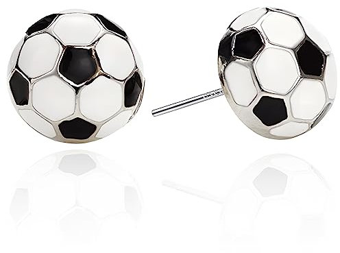 SmileBell Sport-Ohrringe aus Sterlingsilber, hypoallergen, Basketball-Ohrringe, Baseball, Fußball, Volleyball-Ohrstecker für Frauen, Teenager, Mädchen, Fan, Mutter, als Sportparty, Geburtstag,