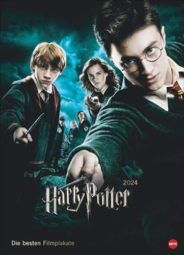 Harry Potter - Kalender 2024 - Filmplakate Edition - Posterkalender - Heye-Verlag - Wandkalender mit Kino-Postern - 49 cm x 68 cm
