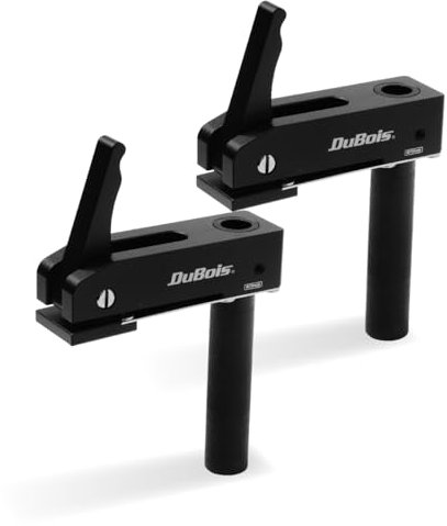 DuBois 51057 MFT Style Hold Down Hold Fast Klemmen Holzbearbeitungsset, 19 mm Bank Loch für Hunde, Aluminium-Schnellklemme und Entriegelung, 2 Stück