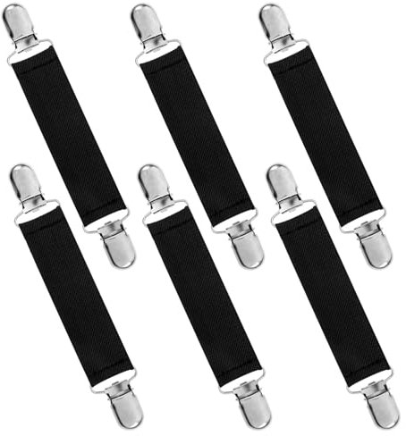 COMNICO Winter-Handschuh-Clips 6 Stück Elastische Nylon-Edelstahl-Handschuh-Clips für Kinder und Erwachsene, Kleid, Cinch, Pullover, Strickjacke, Schal