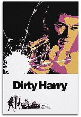 VZRSQZK Filmposter Dirty Harry Poster, dekoratives Gemälde, Leinwand, Wandposter und Kunstdruck, modernes Familienschlafzimmer-Dekor-Poster, 20 x 30 cm