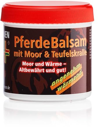 CristinenMoor Pferdebalsam mit Moor und Teufelskralle - wärmend, Pferdesalbe für Mensch mit Arnika und Rosmarin, 200ml