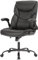 NEWBULIG Ergonomischer Bürostuhl PU-Leder Schreibtischstuhl mit hochklappbaren Armlehnen hoher Rücken Bürostuhl höhenverstellbarer Computerstuhl Ergonomischer Stuhl drehbarer Arbeitsstuhl, Schwarz