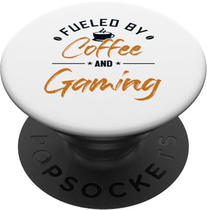 Fueled by Coffee and Gaming Gamer Girl Gamer PopSockets PopGrip Interchangeable