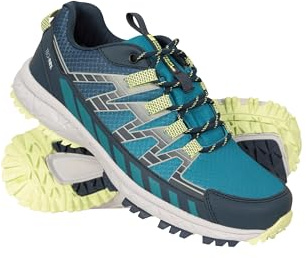 Mountain Warehouse Lakeside Trail Waterproof Womens Walking Shoe - Phylon Midsole Hiking Boots, Lightweight, Mesh Upper Ladies Trainers - Spring Summer, Outdoors Bright Blue Adult Shoe Size 5