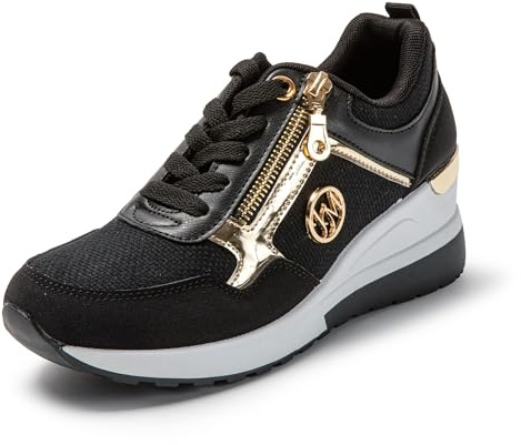 JOMIX Scarpe Donna Eleganti Sneakers Zeppa con Zip Laterale Comode da Camminata