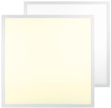 LUXULA 2x LED Panel 62x62cm Rasterleuchte - 36W 3600lm - 3000K Warmweiß - flimmerfrei - mit Netzteil 230V - LED Deckenleuchte für Rasterdecke - Einlegeleuchte Büroleuchte Gewerbe