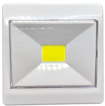 Jandei – Luz Nocturna LED 120 Lúmenes. Luces Auxiliares para Pasillo, Dormitorio, Armario, Escaleras, Habitación Infantil, Sótano - Funcionan con Pilas AAA (no incluidas) (Interruptor)