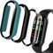Hianjoo 3 Piezas Funda con Protector de Pantalla Templado Compatible con Xiaomi Mi Band 9, PC Cubierta Estuche Rígido Compatible con Mi Band 9, [Protección Completa] [Antiarañazos]