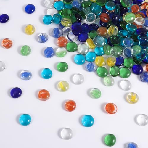 Yzpklhw 500 g/aprox. 115 unidades de piedras de cristal coloridas para niños, piedras decorativas para jarrones, piedras de mosaico para manualidades, piedras de mosaico, piedras de mosaico