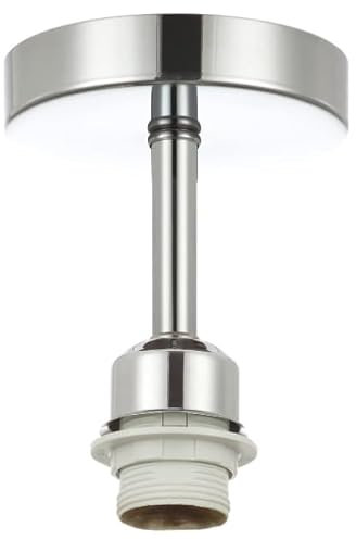 Polished Silver Ceiling Light Fitting, Chrome Plated Ceiling Pendant Light Fitting for Industrial Style Light Bulbs Suitable for Lamp Shades with E27 Lamp Holder
