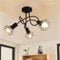 Glitzerlife LED Deckenstrahler 3 Flammig Deckenleuchte Schwarz - Deckenlampe Vintage Industrial E14 Spotlight Deckenspots Küche Wohnzimmer Ohne Leuchtmittel