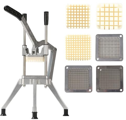 HUANGING Cortador vertical manual para verduras y frutas, multiuso, cortador de patatas fritas, herramienta de corte de pepinos de metal