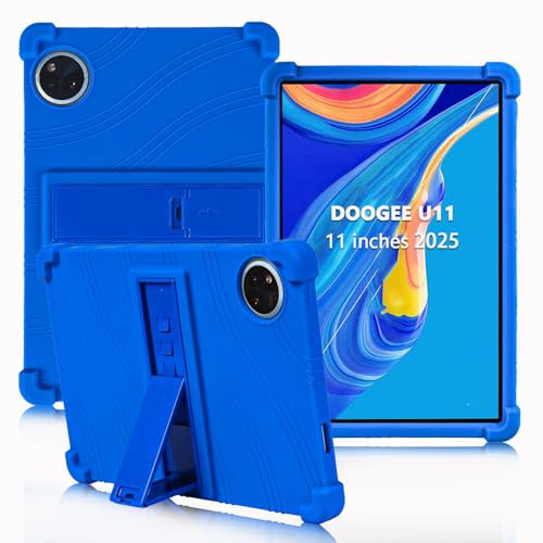 ATOOZ for DOOGEE U11 Case 11 Inch,Soft Silicone Kids Case for DOOGEE U11 Pro Tablet 2025/Teclast P50 Tablet with Stand (Blue)