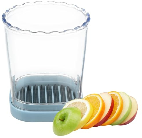 Fruit Cutting Cup, Strawberry Cutter and Grape Cutter with Removable Blades, Kitchen Gadgets for Fruit and Vegetable Slice, Easy Push Fruit Cutter