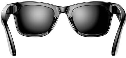 Smart Brille mit Bluetooth für Damen und Herren, 8 MP HD Kamera (32 MP interpoliert) mit Anti-Shake, AI 30+ Sprachen, wasserdicht IP65, WLAN, Touch-Steuerung, Akku 270 mAh (schwarz)