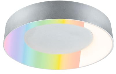 Paulmann 75415 LED Deckenleuchte Smart Home Zigbee 3.0 Casca IP44 RGBW+ 1750lm 230V 20W dimmbar Alu matt