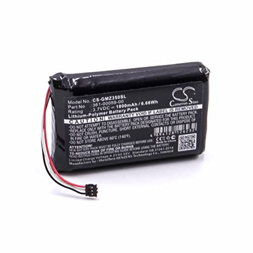 vhbw Akku kompatibel mit Garmin 010-01043-01, 020-00218-05 GPS Navigation Navi (1800 mAh, 3,7 V, Li-Polymer)