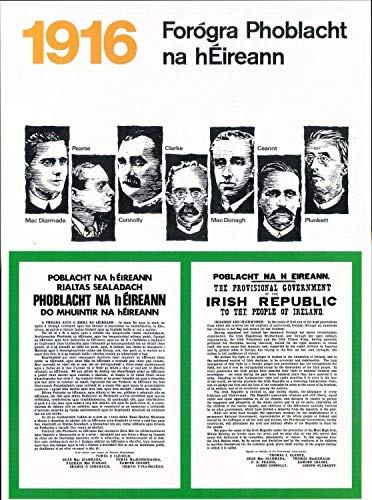 Poster 1916 The Proclamation of the Irish Republic – in Englisch und Irland, A4