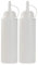 Nova Tree 8 oz Squeeze Squirt Condiment Bottles with Cap - Transparent Plastic - for Ketchup Salad Dressing Mustard Olive Oil Set of (2)