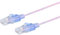Monoprice Cat6A Ethernet Patch Cable 5-Pack - 7 Feet - Pink | Snagless, RJ45, 550MHz, UTP, Pure Bare Copper Wire, 10G, 30AWG - SlimRun
