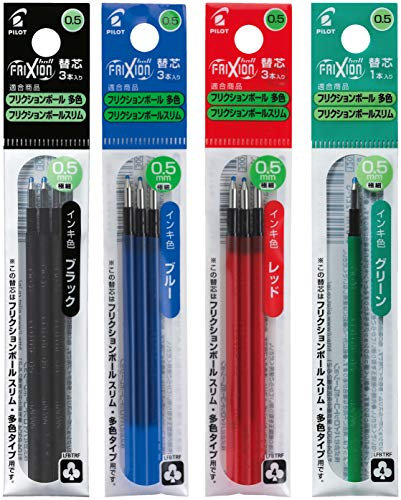 Pilot Ersatzminen für Tintenroller FriXion Ball 4, Vierfarb Schreiber, 0.5 mm