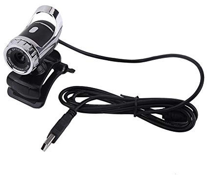 Carnaval Commerçant Clip-on Webcam, USB 2.0 12M Pixels, Web Camera HD Support Rotatif à 360 ° Microphone intégré pour PC(Argent)
