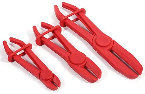 Hose Clamp Pliers Set, 3Pcs Flexible Nylon Hose Clamp Tool Set, Brake Fuel Water Line Clamp Pliers Hand Tool, 3 Size Universal Sturdy Hose Clamp Pliers Set for Coolant, Fuel Systems, and Other Lines