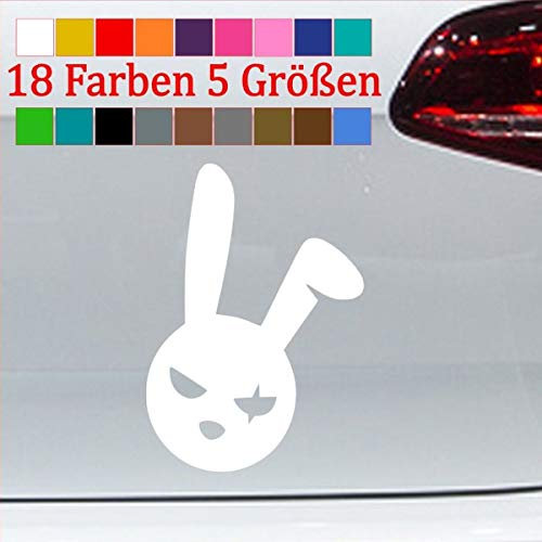 generisch Bad Bunny böser Hase Aufkleber Ostern Sticker badgirl Cool Cartoon Vinyl 10-Weiß 8,5x6cm