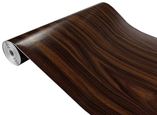 Klebefolie Möbel 67,5x1500 cm | Möbelfolie selbstklebend in Holzoptik | Folie für Möbel zur einfachen Renovierung von Türen, Tischen und Regalen | Klebefolie dekorativ und abwaschbar | Dunkle Walnuss