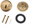 Artiwell Kit de garniture de baignoire avec levier de déclenchement, plaque frontale de trop-plein, levier de vidange, bonde de baignoire avec passoire, trop-plein et vis assorties (doré brossé)