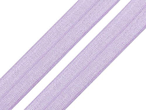 maDDma 1m Falzgummi 20mm Faltgummi elastisches Einfassband Schrägband Saumband Farbwahl, Farbe:Flieder