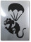 Banksy Fallschirm-Ratten-Schablone, A4-Blattgröße (Design 17 x 26 cm), Heimdekoration Kunst Malerei Schablone