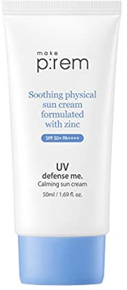 [make p:rem] UV defense me. - Calming Sun Stick 20g / Calming Sun Cream 50ml - SPF 50+ PA++++, UVA/UVB Protection, Korean Cosmetics, K-beauty, Skincare (Calming Sun Cream, 50ml)