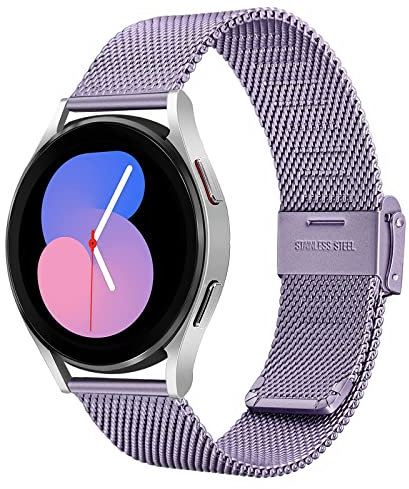 TRUMiRR Compatibile con Samsung Galaxy Watch Active2/Galaxy Watch Active Cinturino, 20mm Bracelet montre en Acier inoxydable tissé per Samsung Galaxy Watch Active/Galaxy Watch Active2 40MM 44MM