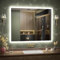 GANPE LED Badezimmerspiegel, Schminkspiegel Wandmontage, menschliche Induktion, Bluetooth, Anti-Beschlag, IP44 Wasserdicht + Vertikal & Horizontal (80 x 100 cm)