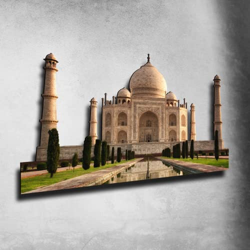 Giallobus - Monumento fotográfico en Forma - Taj Mahal - Madera de MDF - Monumento Taj Mahal 100x58