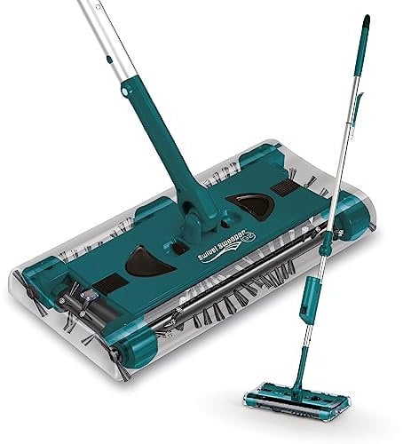 MAXXMEE Swivel Sweeper Scopa a Batteria con Funzione mop - Senza Filo, Senza Sacco e Ricaricabile - Scopa per Pavimenti con snodo per la Schiena e Rotazione a 360° - Pulizia Senza Fatica