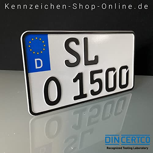 1 Kfz Kennzeichen 255x130mm Roller Leichtkraftrad Traktor Nummernschild