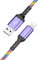 Tera Grand - Apple C89 MFi Certified Lightning to USB Charger Braided Cable for iPhone 13/12/11 Pro Max Mini, SE XS Max XR X, 8/7/6 Plus, iPad, AirPods, 7 Ft Rainbow Color