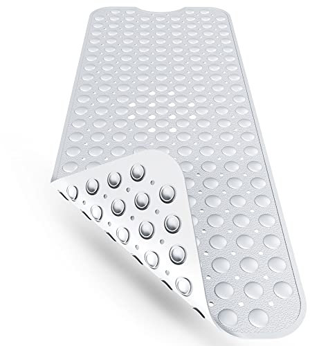 KALANES® Badewannenmatte rutschfest 100x40cm | Schimmelresistente Antirutschmatte Badewanne | Umweltfreundliche, Antibakterielle Badematte | Maschinenwaschbare | Universell