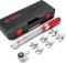 VANPO 14x18mm Chiavi Dinamometriche intercambiabile, Chiave Dinamometrica 20-220Nm, Testa a Cricchetto da 1/2, 16/17/18/19/22/24mm Testa ad Estremità Aperta, per Riparazione Dell'aria Condizionata