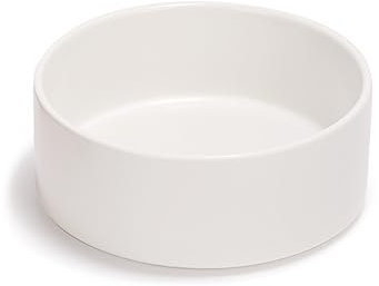 SPUNKYJUNKY Gamelle en Céramique pour Chien Gamelle pour Chats et Chiens (400ml, Blanc)