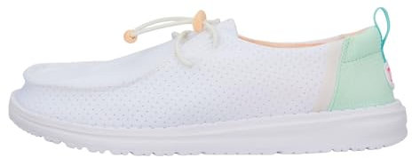 Hey Dude Wendy Perf Sport für Damen, Damenschuhe, Schlupfschuhe, bequem und leicht, Weiss/opulenter Garten, 38 EU
