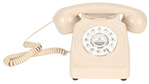 Téléphone Fixe Rétro, Livre d'or Audio pour Mariage, Enregistrez des Messages Audio Personnalisés avec Livre d'or, Carte Mémoire 8 Go, 1200 MAh, Préservez Vos Occasions Spéciales