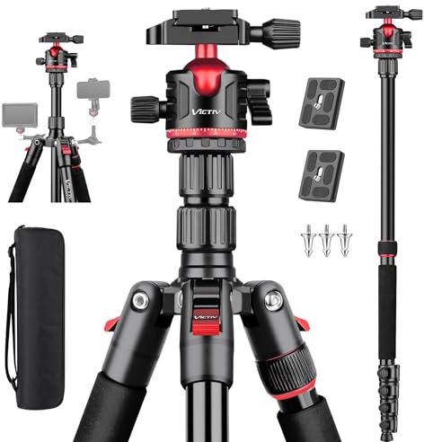 78 Porfessional Tripod for Camera & Phone, Victiv Aluminum Tripod Monopod